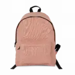 Gerecycleerde casual rugzak met zak op de voorkant, flamingo pink — productfoto 2