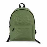 Gerecycleerde casual rugzak met zak op de voorkant, matcha green — productfoto 3