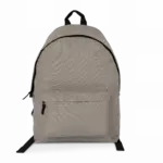 Gerecycleerde casual rugzak met zak op de voorkant, taupe — productfoto 6
