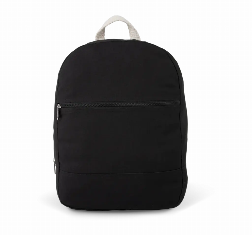 PS_KI0185_BLACK - Hidalgo Essentiële rugzak in katoen, black — productfoto 3