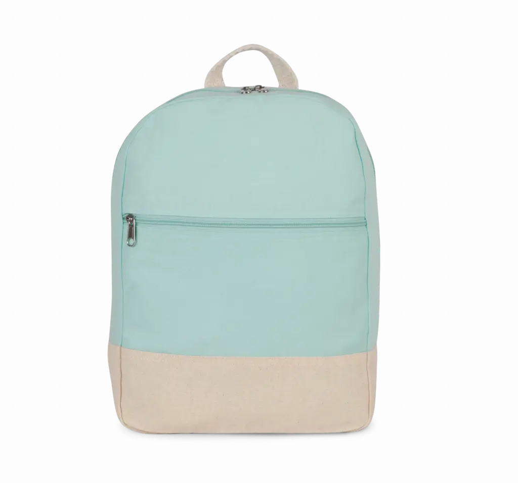 PS_KI0185_ICEMINT-NATURAL - Hidalgo Essentiële rugzak in katoen, ice mint / natural — productfoto 5