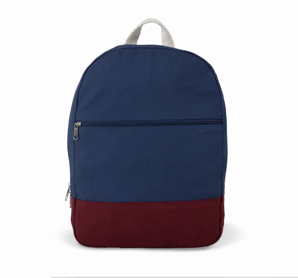PS_KI0185_INDIGO-WINE - Hidalgo Essentiële rugzak in katoen, indigo / wine — productfoto 6
