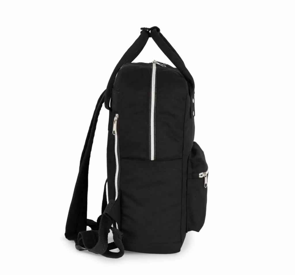 Trendy rugzak met hengsels, black — productfoto 3
