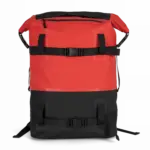 Waterdichte rugzak met drukriemen, red / black — productfoto 7