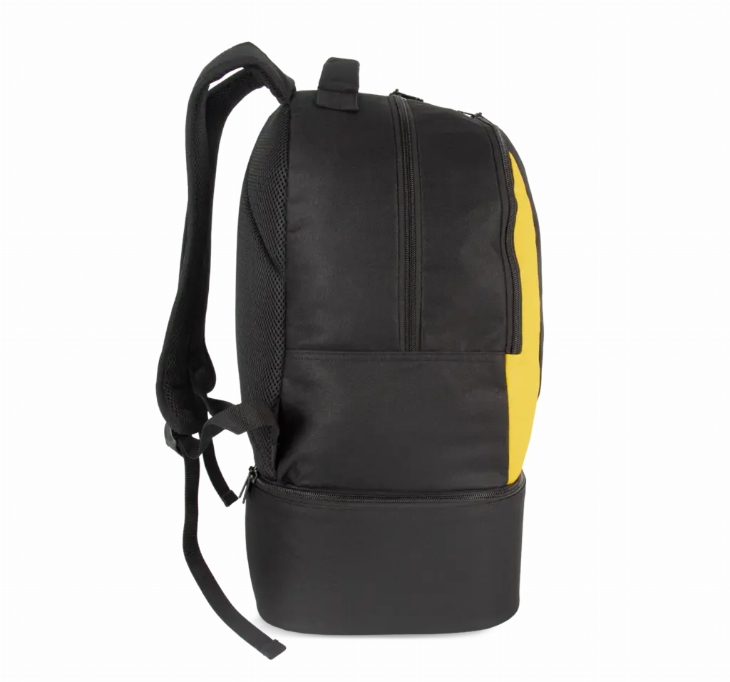 PS_KI0192-S_BLACK-YELLOW - Hidalgo Rugzak voor teamsport met stevige bodem, black / yellow — productfoto 5