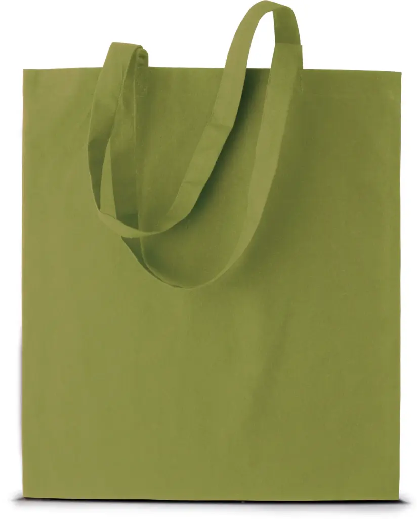 Shopper met lange hengsels, burnt lime — productfoto 7