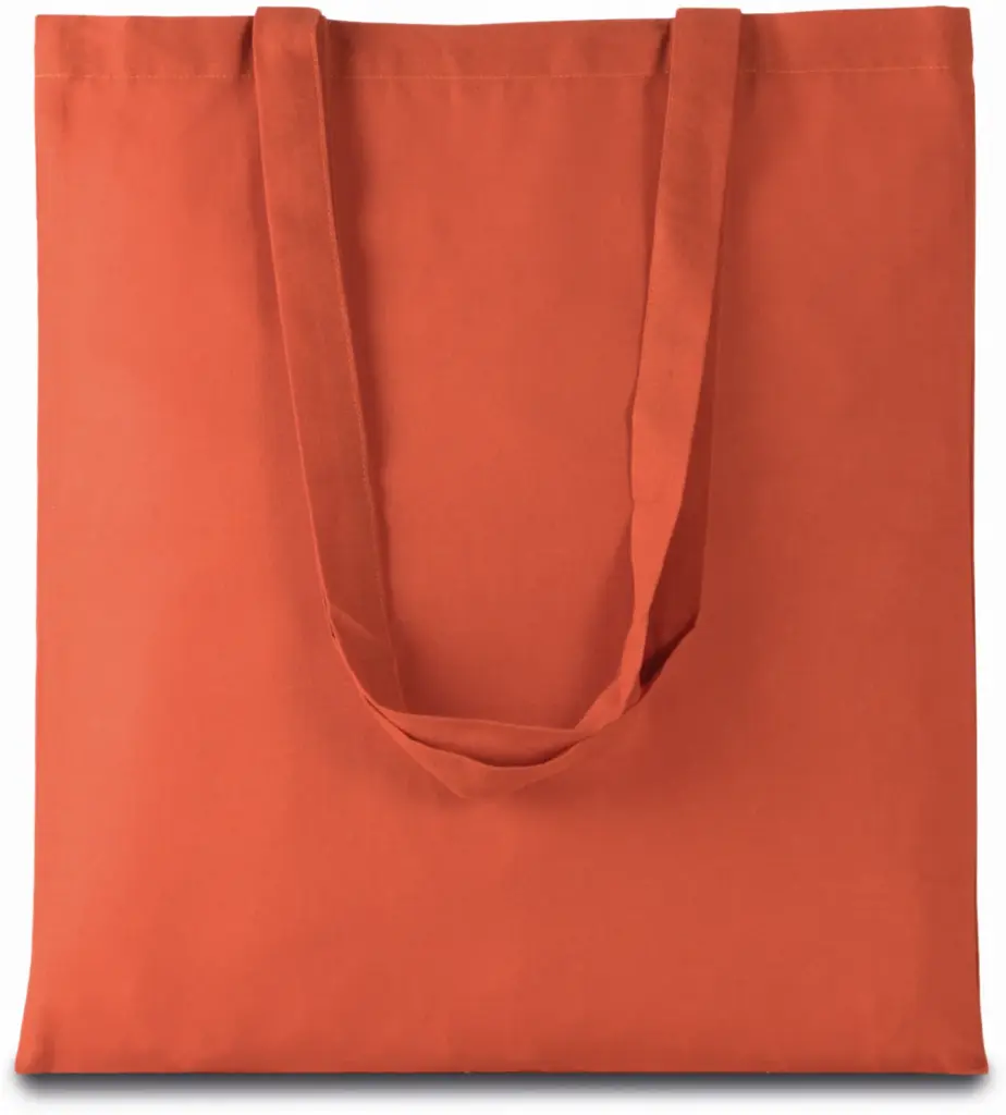 Shopper met lange hengsels, burnt orange — productfoto 8