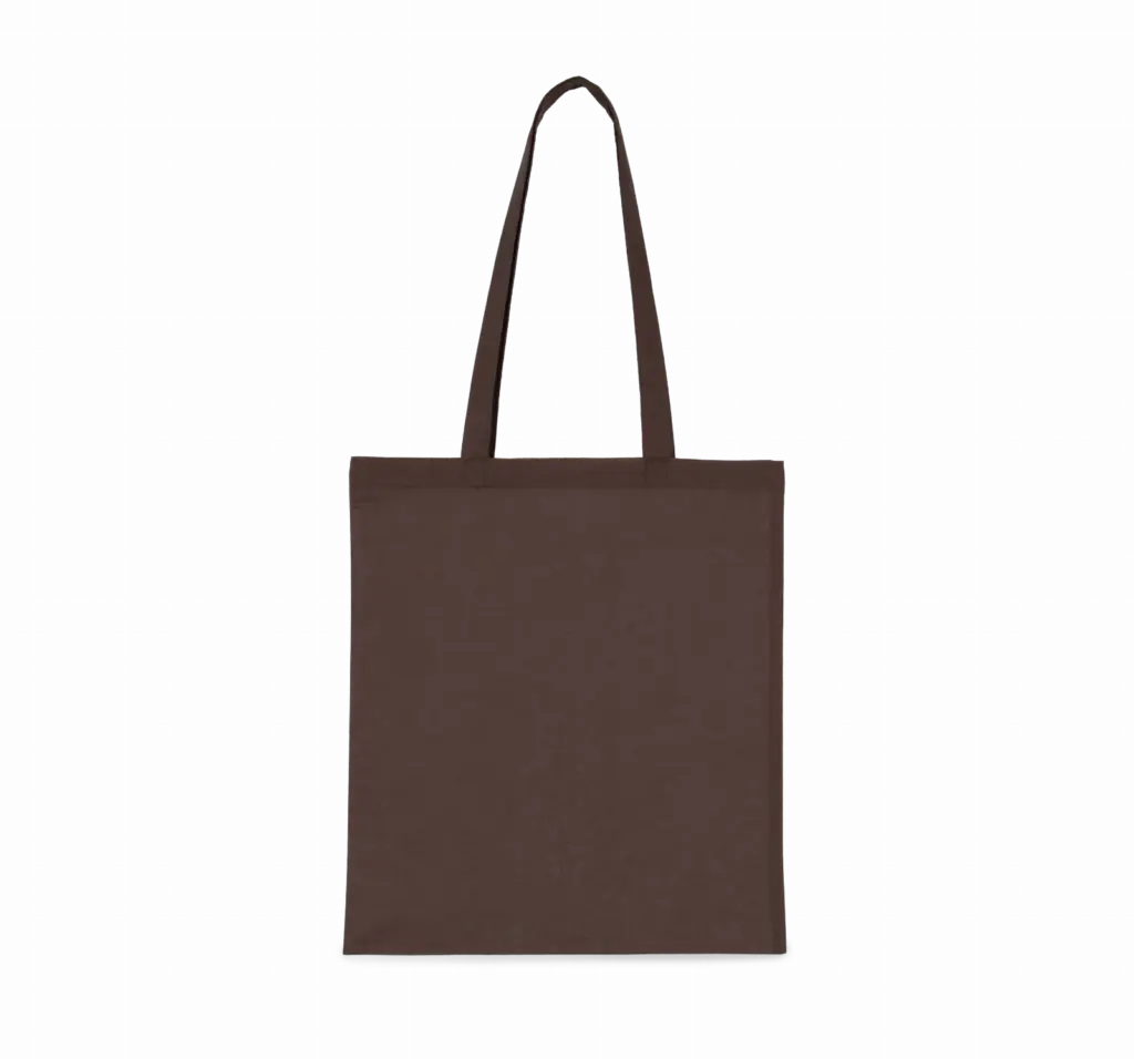 Shopper met lange hengsels, chocolate — productfoto 10