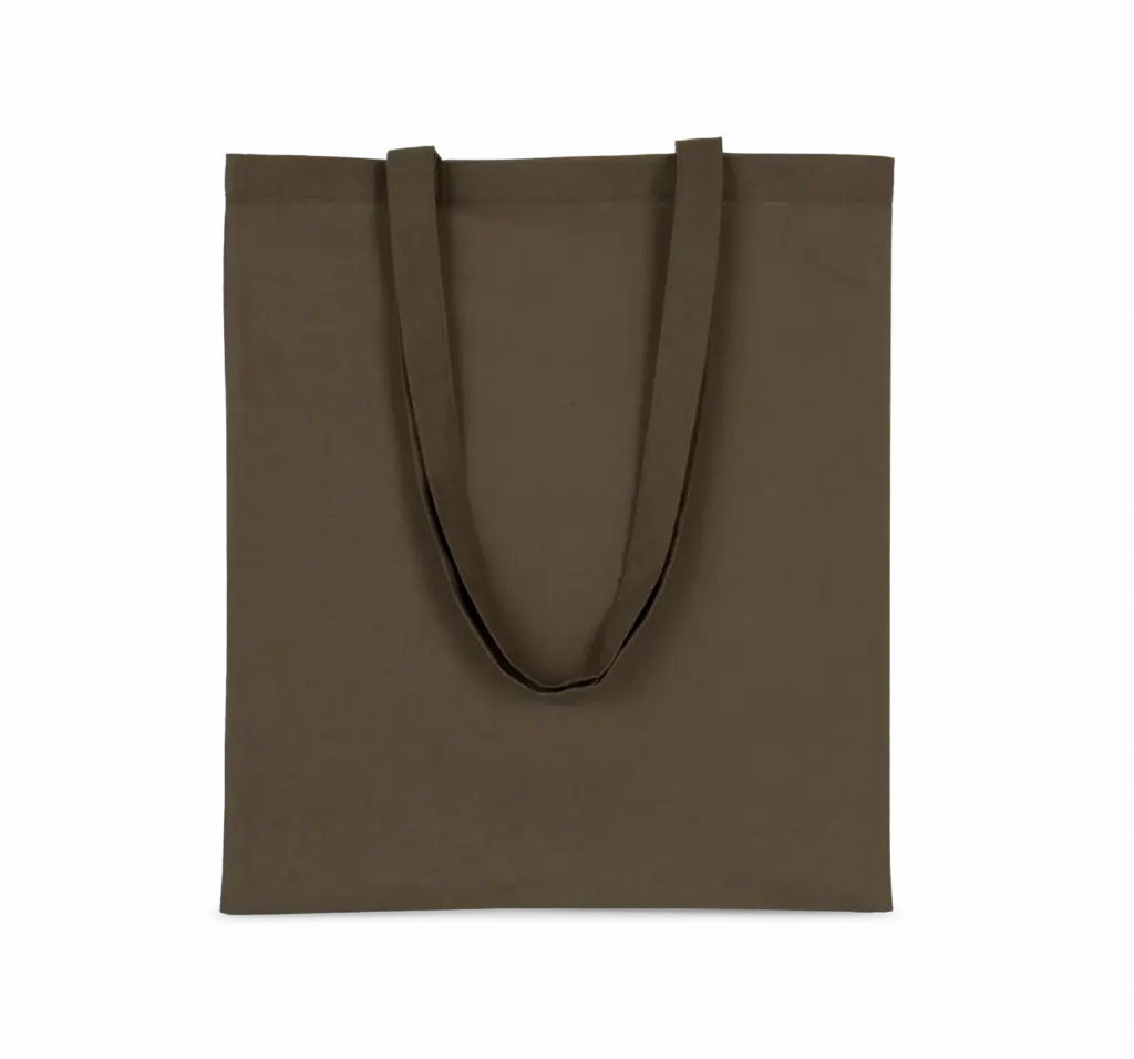 Shopper met lange hengsels, dark khaki — productfoto 15