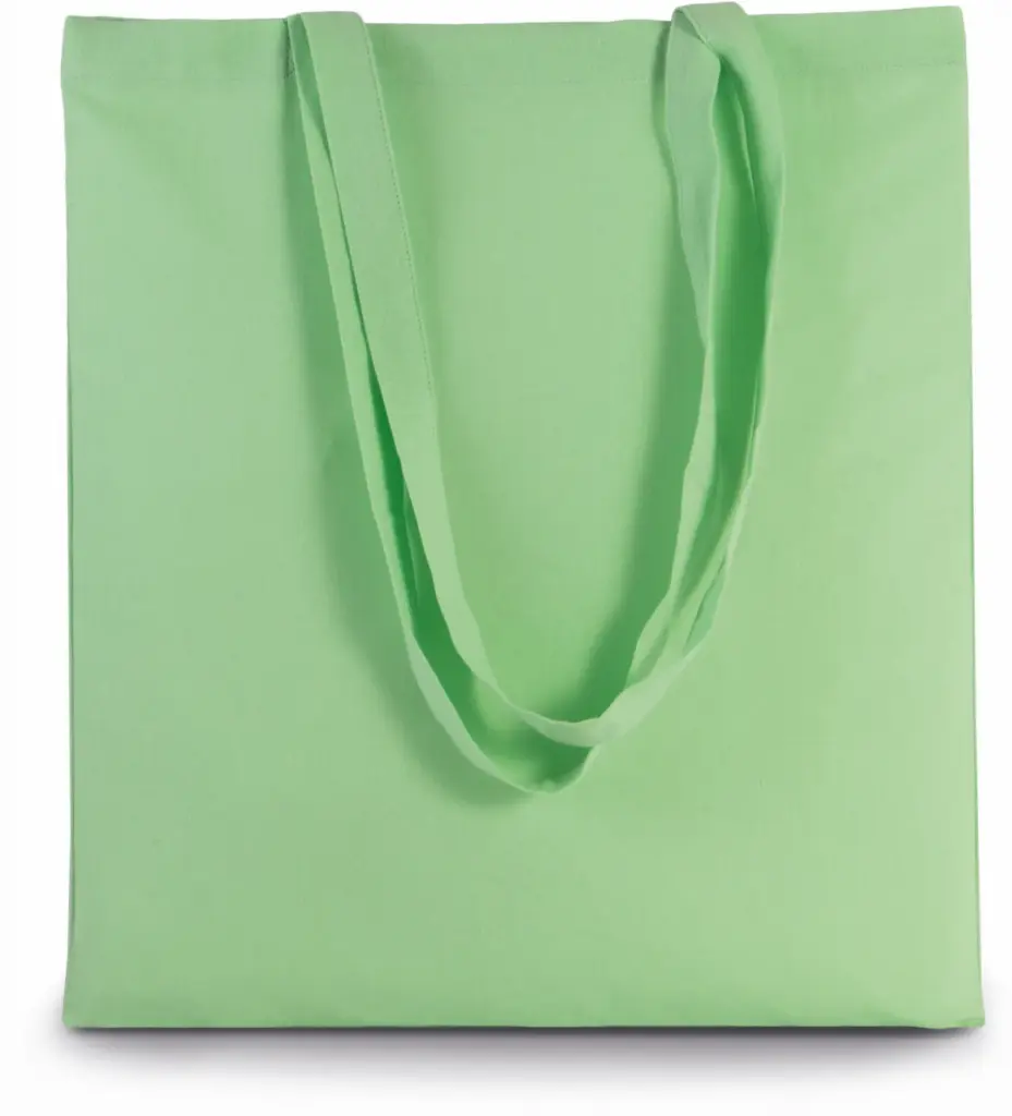 Shopper met lange hengsels, pistachio green — productfoto 30