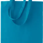 Shopper met lange hengsels, turquoise — productfoto 38