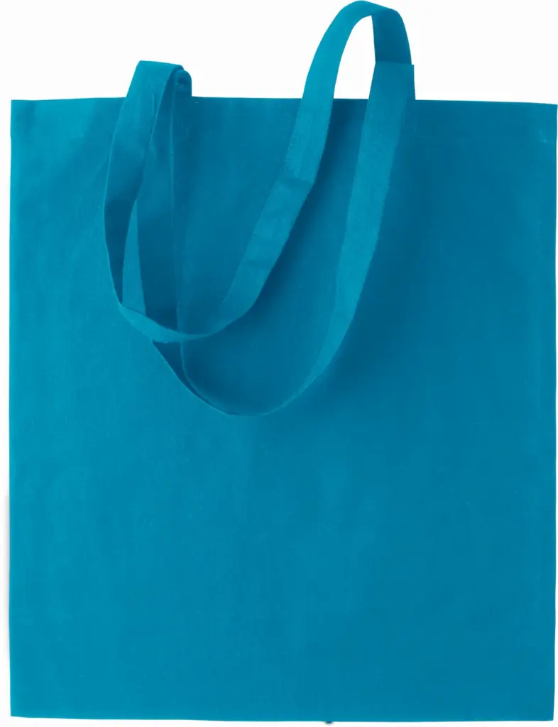 Shopper met lange hengsels, turquoise — productfoto 38