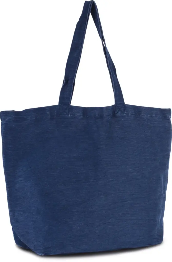 Grote tas van jute/katoen met binnenvoering — productfoto 2