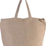 Grote tas van jute/katoen met binnenvoering, washed natural — productfoto 4