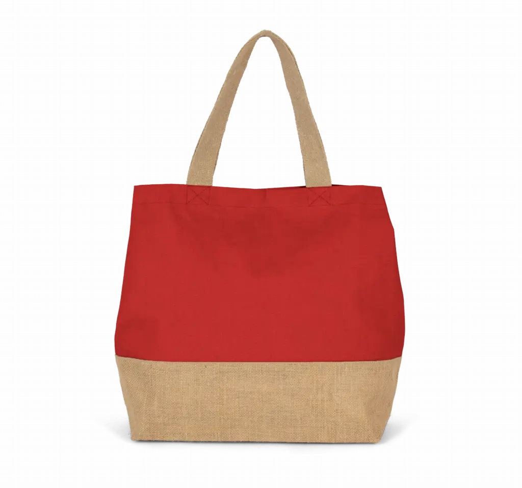 PS_KI0235_ARANDANORED-NATURAL - Katoenendraagtassen Shopper van jute- & katoencanvas, arandano red / natural — productfoto 13