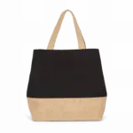 PS_KI0235_BLACK-NATURAL - Katoenendraagtassen Shopper van jute- & katoencanvas, black / natural — productfoto 14