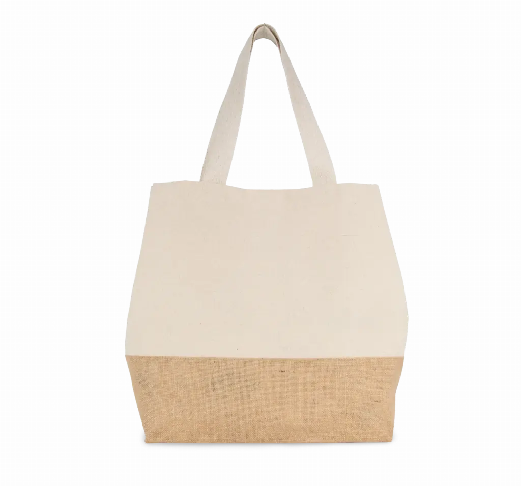 PS_KI0235_NATURAL - Katoenendraagtassen Shopper van jute- & katoencanvas, natural — productfoto 18