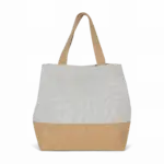 PS_KI0235_SNOWGREY-NATURAL - Katoenendraagtassen Shopper van jute- & katoencanvas, snow grey / natural — productfoto 20