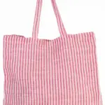 Gestreepte shopper van juco