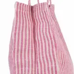 Gestreepte shopper van juco, magenta / natural — productfoto 6