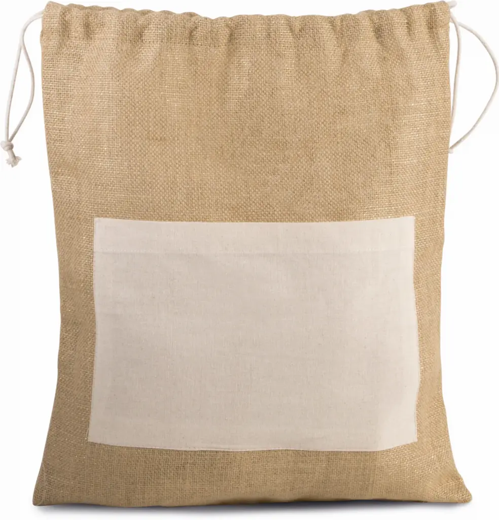 Jutetasche bedrucken KI0239 Glitzerkordel Vortasche One-Size — Produktfoto 5