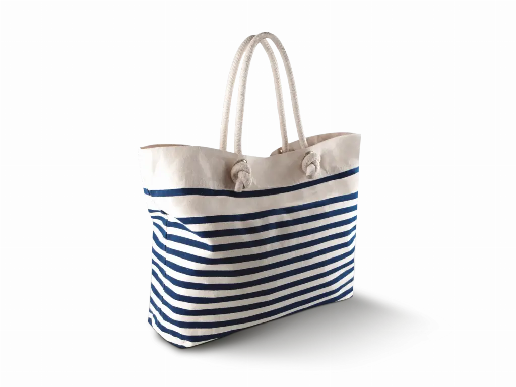 Strandtas, natural / navy — productfoto 2