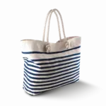 Strandtas, natural / navy — productfoto 2