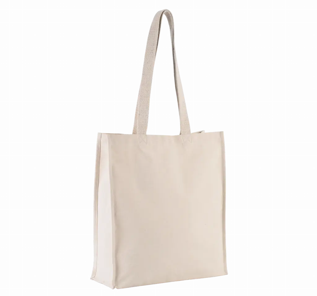 PS_KI0251_NATURAL - Katoenendraagtassen Shopper met plooi, natural — productfoto 3