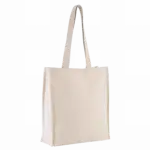 Shopper met plooi, natural — productfoto 3
