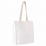 Shopper met plooi, white — productfoto 4