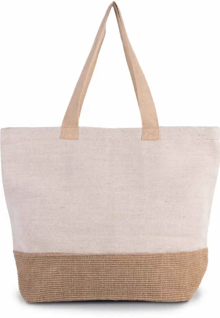 Rustieke shopper/reistas, rustic natural / natural — productfoto 6