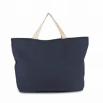 Grote, rustieke shopper/reistas, navy — productfoto 5