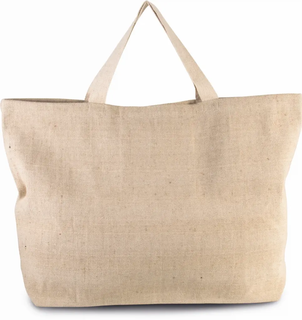 Grote, rustieke shopper/reistas, rustic natural — productfoto 6