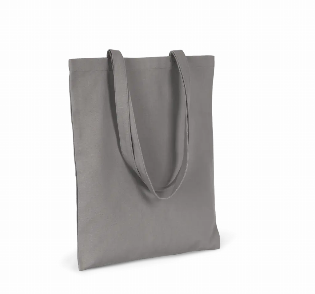 Klassieke shopper van biologisch katoen, metal grey — productfoto 4