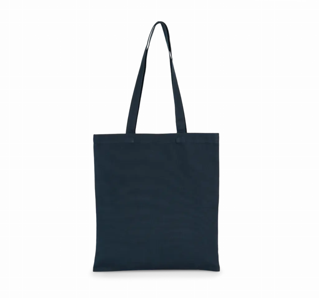 Klassieke shopper van biologisch katoen, navy blue — productfoto 6