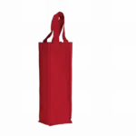 Flessentas van canvaskatoen, cherry red — productfoto 3