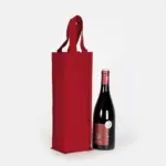 Flessentas van canvaskatoen, cherry red — productfoto 5