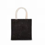 Shopper van jutecanvas - klein model, black / silver — productfoto 11