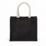Shopper van jutecanvas - middelgroot model, black — productfoto 11