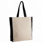 Tweekleurige shopper, natural / black — productfoto 2