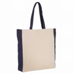 Tweekleurige shopper, natural / navy — productfoto 3
