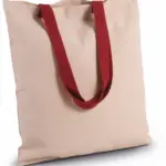 Platte shopper van canvas met contrasterend hengsel — productfoto 2