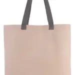 Platte shopper van canvas met contrasterend hengsel, natural / steel grey — productfoto 12