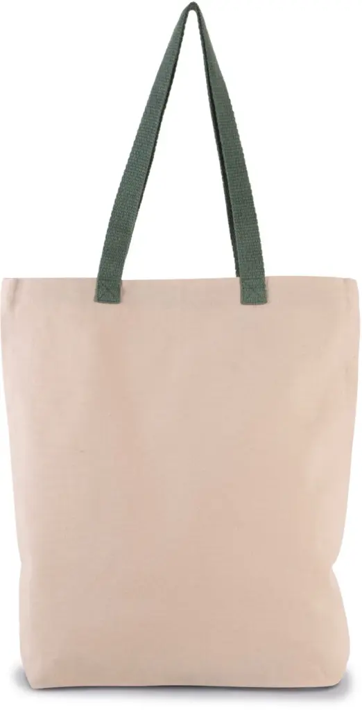 Shopper met plooi en contrasterend hengsel