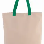 PS_KI0278_NATURAL-KELLYGREEN - Katoenendraagtassen Shopper met plooi en contrasterend hengsel, natural / kelly green — productfoto 7