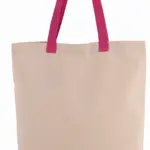 PS_KI0278_NATURAL-MAGENTA - Katoenendraagtassen Shopper met plooi en contrasterend hengsel, natural / magenta — productfoto 8