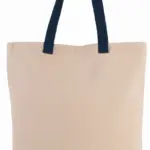 PS_KI0278_NATURAL-NAVY - Katoenendraagtassen Shopper met plooi en contrasterend hengsel, natural / navy — productfoto 9