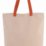 PS_KI0278_NATURAL-SPICYORANGE - Katoenendraagtassen Shopper met plooi en contrasterend hengsel, natural / spicy orange — productfoto 11