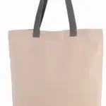 PS_KI0278_NATURAL-STEELGREY - Katoenendraagtassen Shopper met plooi en contrasterend hengsel, natural / steel grey — productfoto 12