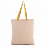 PS_KI0278_NATURAL-YELLOW - Katoenendraagtassen Shopper met plooi en contrasterend hengsel, natural / yellow — productfoto 14